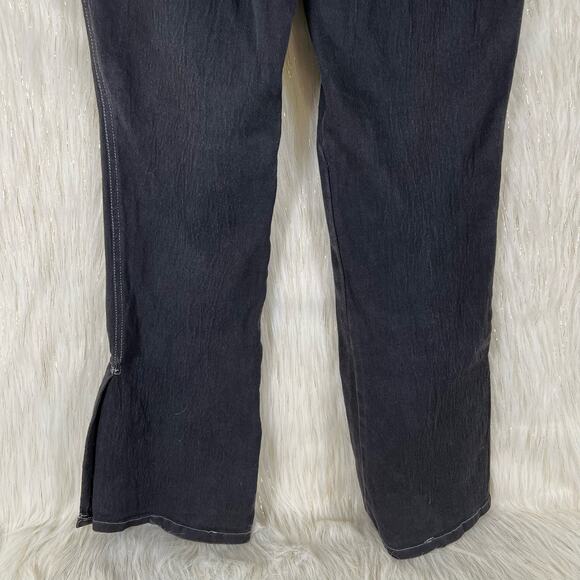 Trash & Vaudeville Black Flare Button Fly Ankle Buttons High Waist Womens Sz 33 - Picture 6 of 9